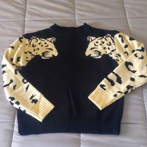 Leopard Sweater Large Unique Vintage